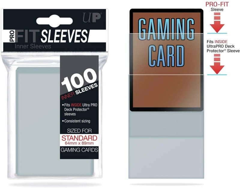 Ultra Pro Pro-Fit Sleeves for Standard Gaming Cards - 100 Inner Sleeves - Image 3