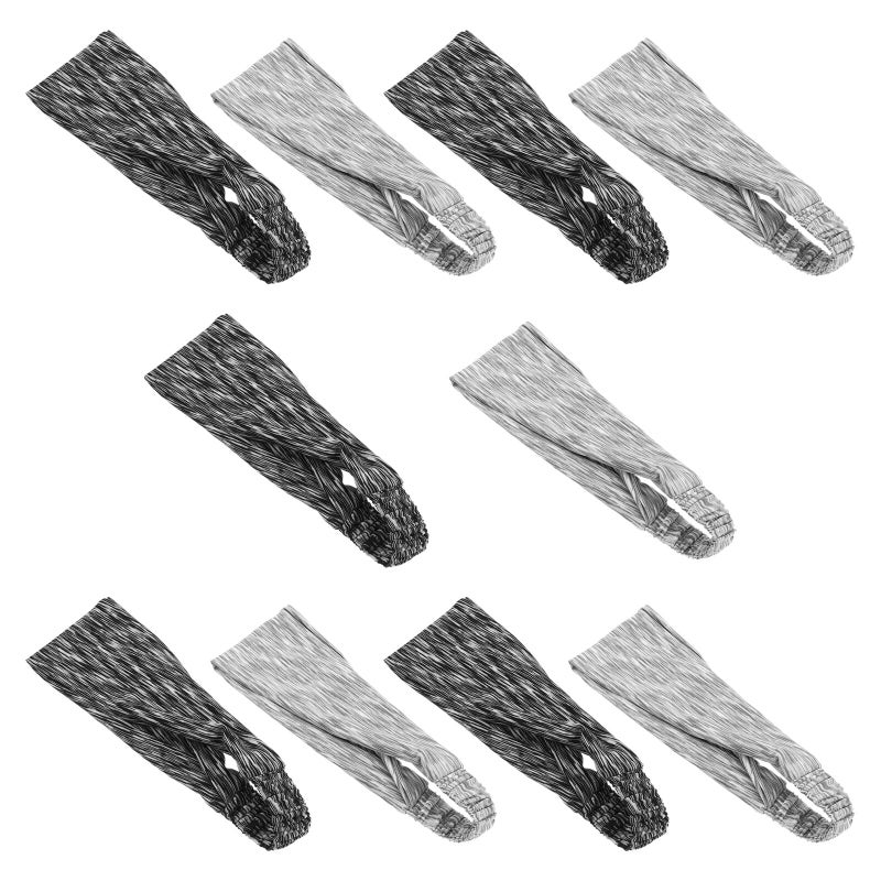 Non Slip Fitness Headbands 10 Pack Wide Sweat Wicking Soft Stretchy For Yoga Running Cycling - Image 2