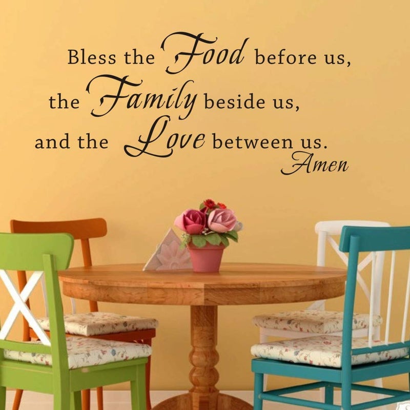 FlyWallD Kitchen Wall Decals Family Wall Decor Kitchen Stickers Prayer Quotes Dining Room Art Vinyl Lettering - Image 3