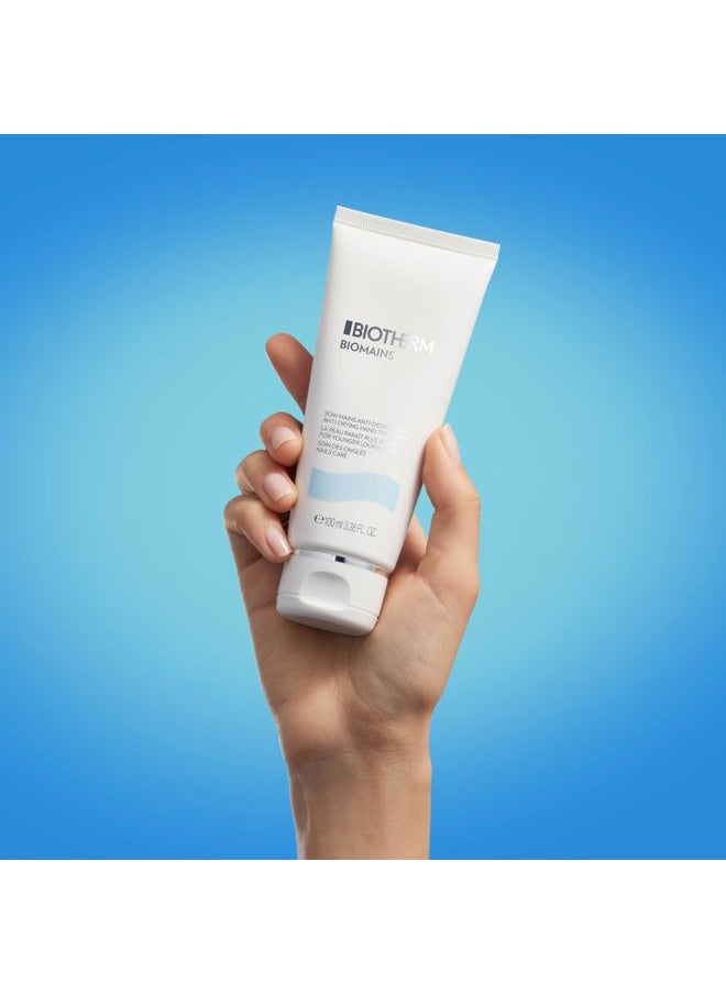 BIOTHERM Biomains Age-delaying Cream For Hands & Nails, Hand Cream, Smoothes And Softens Hand Skin For Younger Looking Hands, Powered By Biotech Plankton, Vitamin E And Panthenol, 3.4 Fl. Oz.  - Image 3