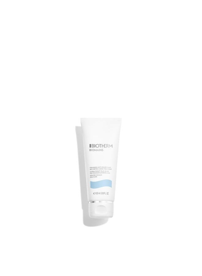 BIOTHERM Biomains Age-delaying Cream For Hands & Nails, Hand Cream, Smoothes And Softens Hand Skin For Younger Looking Hands, Powered By Biotech Plankton, Vitamin E And Panthenol, 3.4 Fl. Oz.  - Image 1