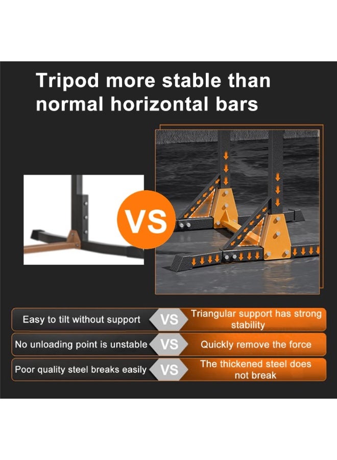 والالا محطة سحب، برج طاقة محمول، محطة سحب، حامل قضيب سحب قائم بذاته لصالة الألعاب الرياضية المنزلية، محطة سحب وغطس مع 11 ترسًا للتعديل، أسود - Image 5