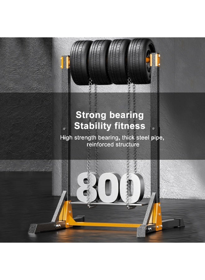 والالا محطة سحب، برج طاقة محمول، محطة سحب، حامل قضيب سحب قائم بذاته لصالة الألعاب الرياضية المنزلية، محطة سحب وغطس مع 11 ترسًا للتعديل، أسود - Image 3