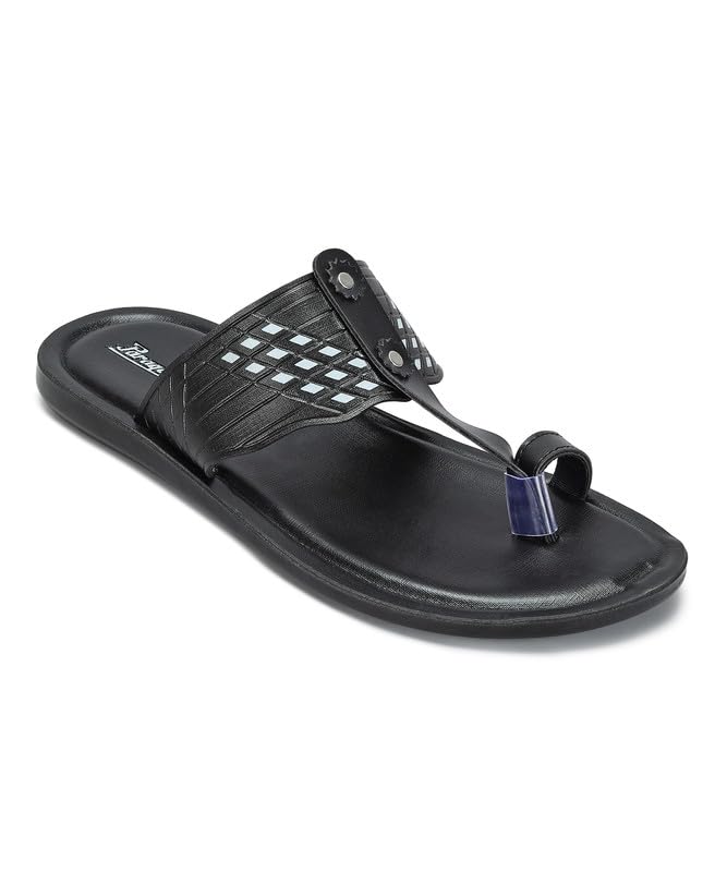 PARAGON Men's Slip On Black Sandals | Trendy Casual Slip-on Sandals with Cushioned Footbed, and Durable Construction | Perfect for Everyday Casual Wear(UK: 6) - Image 1