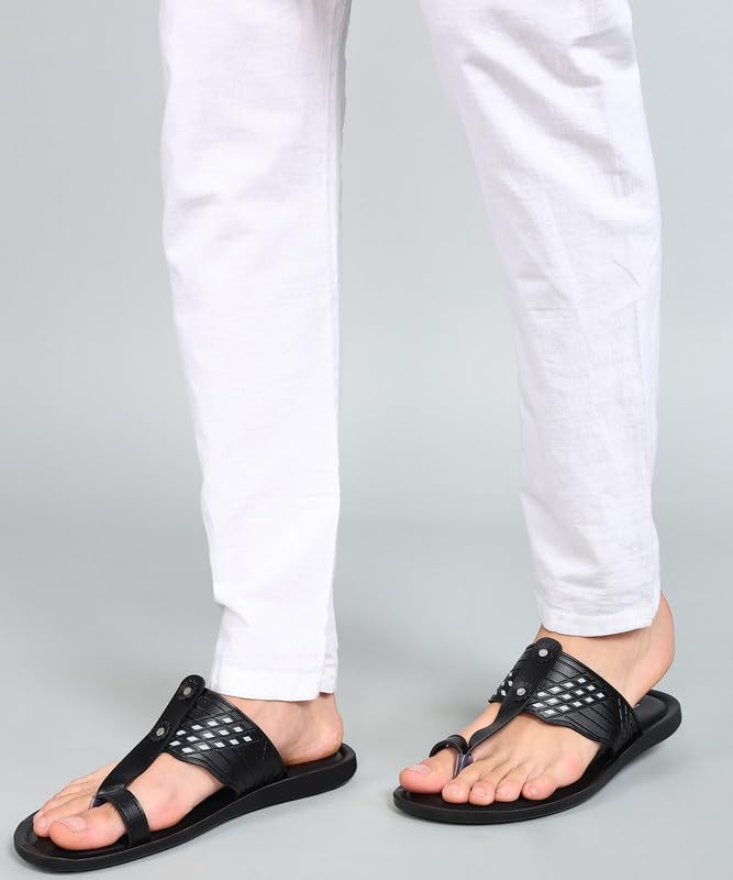 PARAGON Men's Slip On Black Sandals | Trendy Casual Slip-on Sandals with Cushioned Footbed, and Durable Construction | Perfect for Everyday Casual Wear(UK: 6) - Image 4