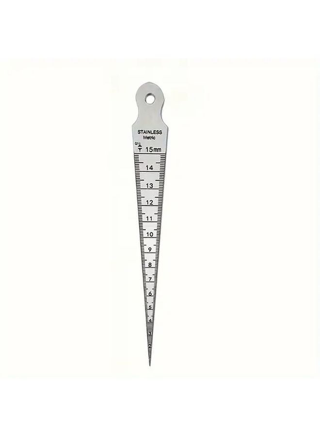 Stainless Steel Taper Gauge Double Scale Metric Imperial 1 15mm Welding Gap Inspection Tool Silvery - Image 1