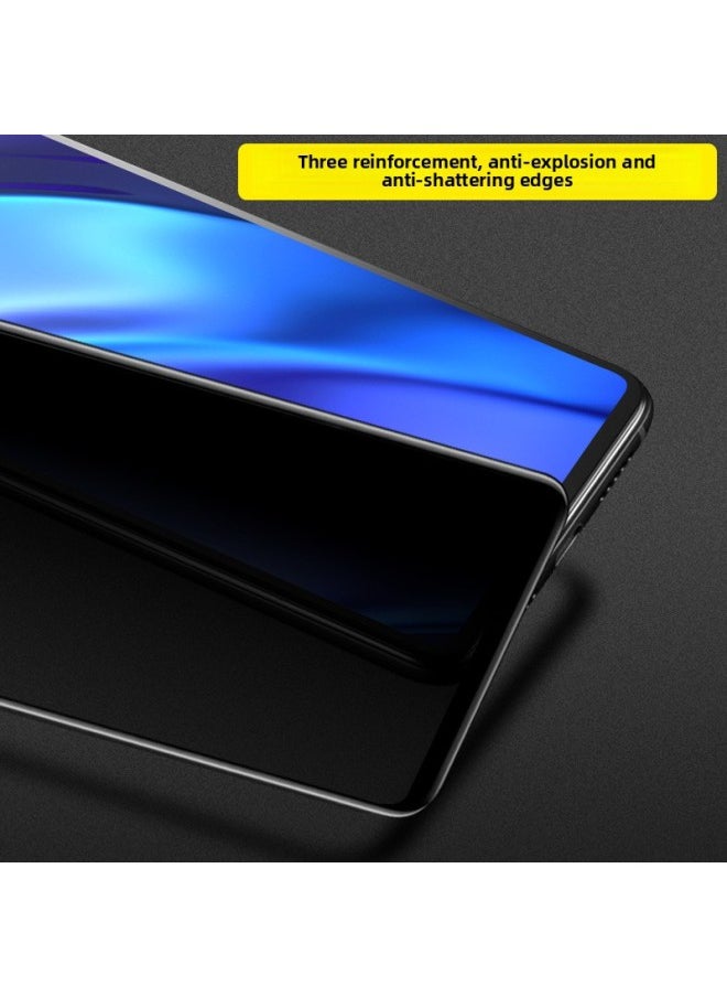 Generic - For OPPO Reno7/8 360 Degree Anti-peep Tempered Film FindX8 Rrno12F Four-sided Anti-peep Film-Color:360-degree Silk Screen Anti-peeping Belt Plate Black-Dimensions:Reno ACE - Image 1