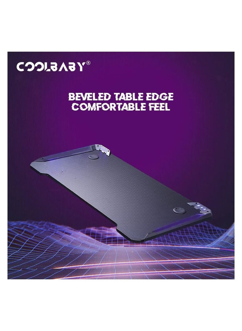 Cool Baby Gaming Desk Z Shaped Large PC Computer Gaming Desks Tables with Cup Holder and Headset Hook for E-Sport Racing Gamer Pro Home Office Gift E-Sports Carbon Fiber Table - Image 4