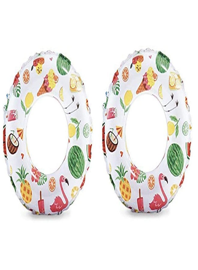 Kabello Wim Ring Blow Up Floating Tube Cartoon Printed for Kids Set of 2 (Multicolor) - Image 1