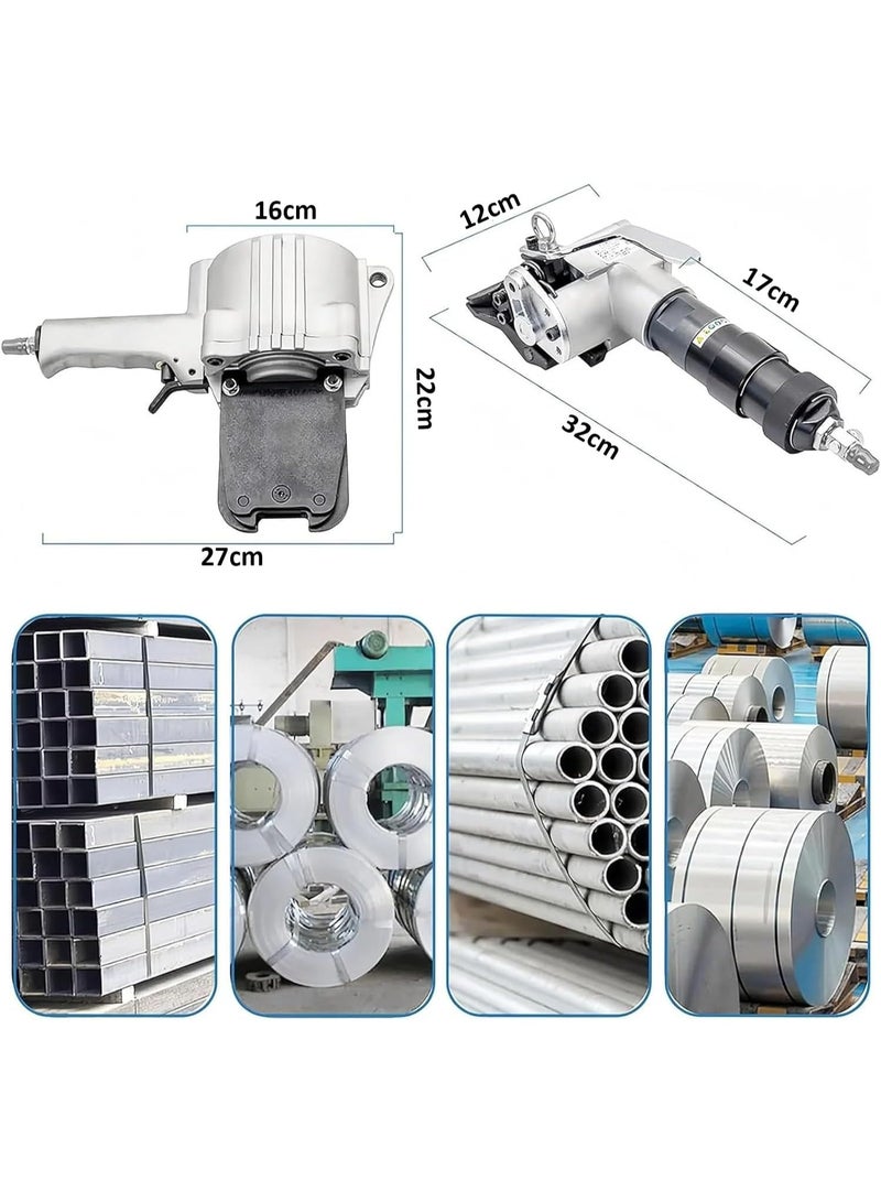 Rubik Pneumatic Steel Strapping Tensioner Machine for 32mm Width & 0.8mm - 1.2mm Thickness with 4000N Tensioning Force, Handheld Tools for Steel Iron Metal Banding - Image 2
