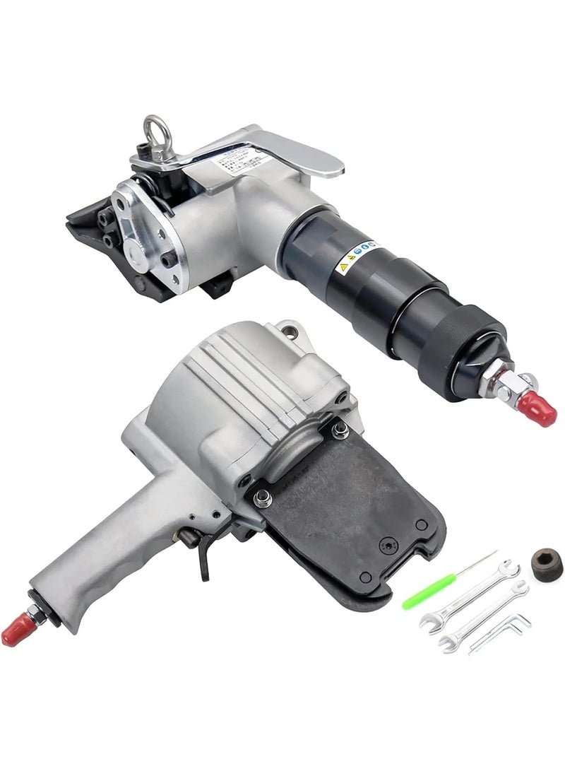 Rubik Pneumatic Steel Strapping Tensioner Machine for 32mm Width & 0.8mm - 1.2mm Thickness with 4000N Tensioning Force, Handheld Tools for Steel Iron Metal Banding - Image 1