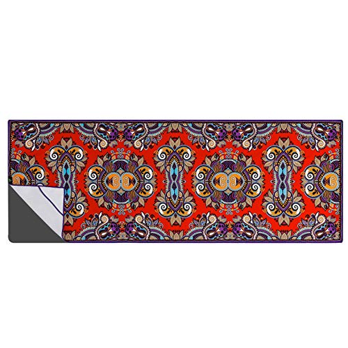 Heathyoga Non Slip Hot Yoga Towel, 100% Microfiber Non Slip Yoga Mat Towel for Hot Yoga, Pilates and Fitness, Exclusive Corner Pockets Design + Free Spray Bottle - Image 2