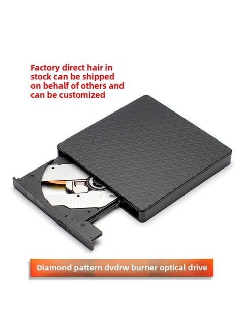 External USB Drive Burner CD/DVD RW Burner Desktop Notebook Mobile Optical Drive Box Production Factory-Color:DVD Without Burning