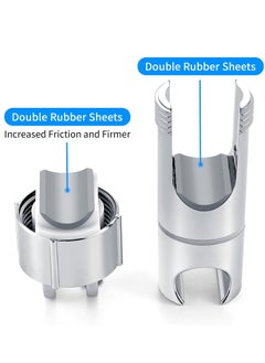 Excefore Shower Head Holder, Shower Holder Bracket 16-27 mm Diameter Chrome-Plated + ABS Design Hand Adjustable Shower Head Holders Replacement Easy Installation for Slide Rod Includes 2 Hooks  - Image 5