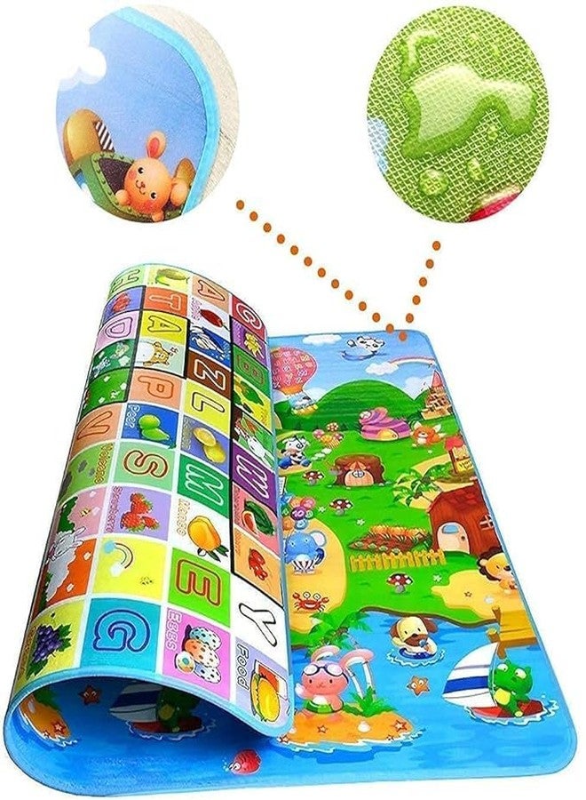 SMARAN Double Sided Water Proof Baby Play Mat for Crawling Kids Play Mats, Anti Skid, Double Sided Baby Crawling Floor Mat Waterproof Play mat for Kids, Baby Play mats (6x4 Ft, 0.3 Cm Thickness)(Green) - Image 1