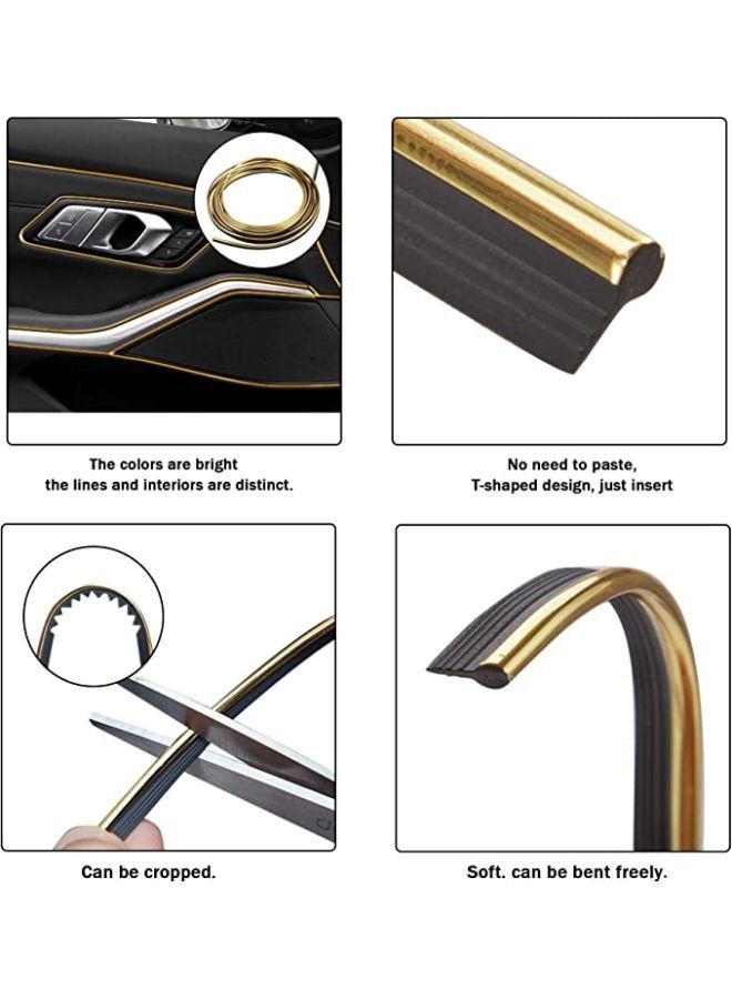 5M Car Interior Moulding Trim Strips Automobile Exterior Decoration Moulding Trim Line Dashboard Decorative DIY Flexible Strip - Image 3