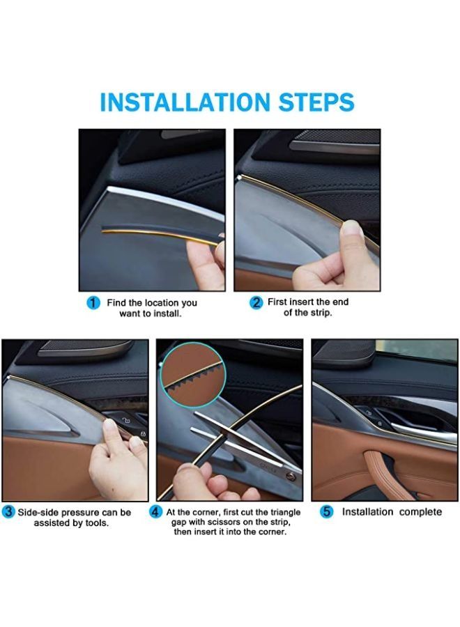 5M Car Interior Moulding Trim Strips Automobile Exterior Decoration Moulding Trim Line Dashboard Decorative DIY Flexible Strip - Image 4