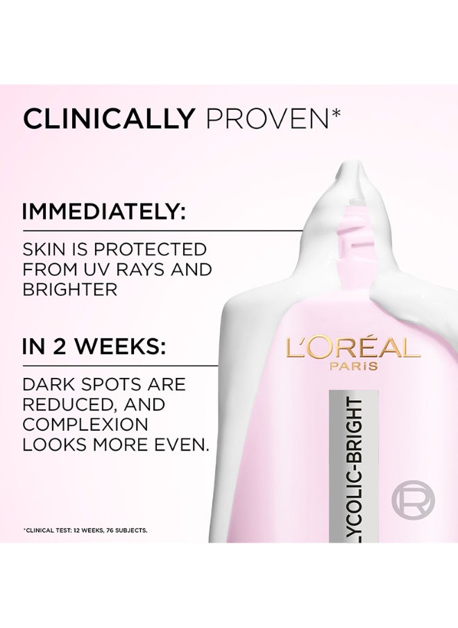 L'OREAL PARIS - Glycolicbright Uv Fluid Spf 50+ Pa++++ Anti-Dark Spot Sunscreen With Glycolic Acid + Niacinamide, Reduce Dark Spots 50 Ml - Image 1