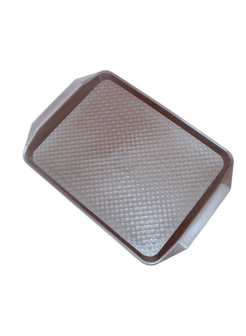 NIBEMINENT 17-Inch x 12-Inch Rectangular Non-slip Surface Serving Tray Coffee 43x2.5x30cm  - Image 2
