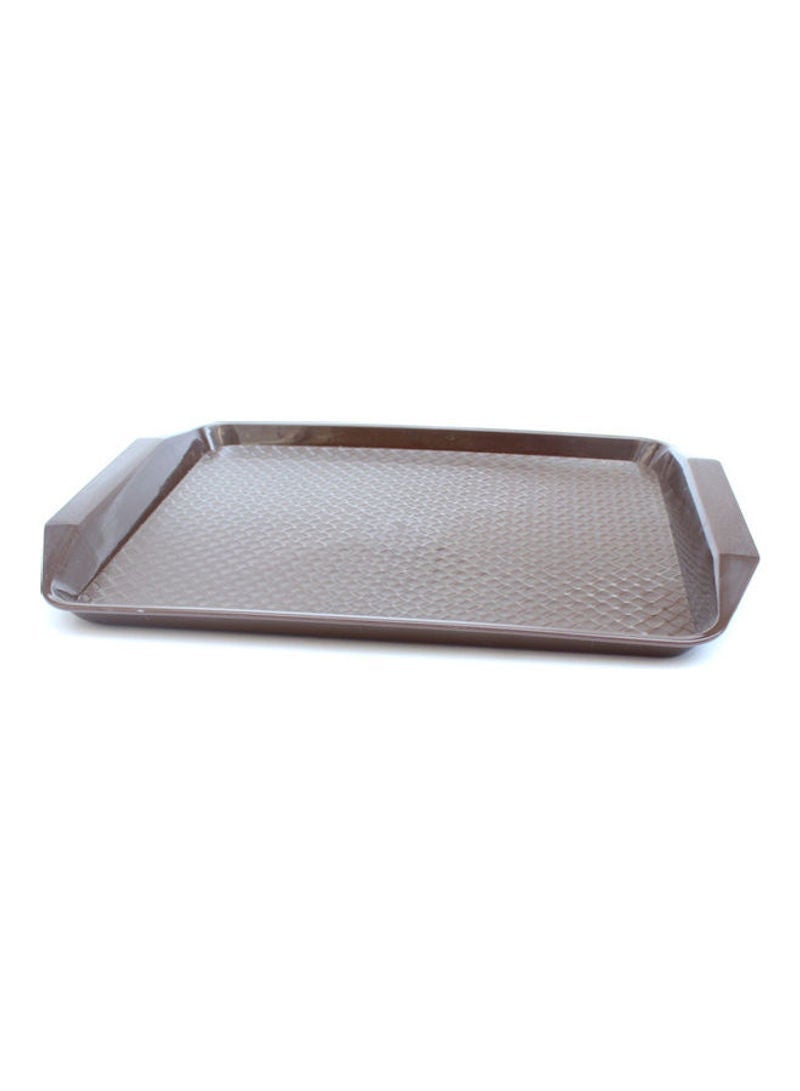 NIBEMINENT 17-Inch x 12-Inch Rectangular Non-slip Surface Serving Tray Coffee 43x2.5x30cm  - Image 3