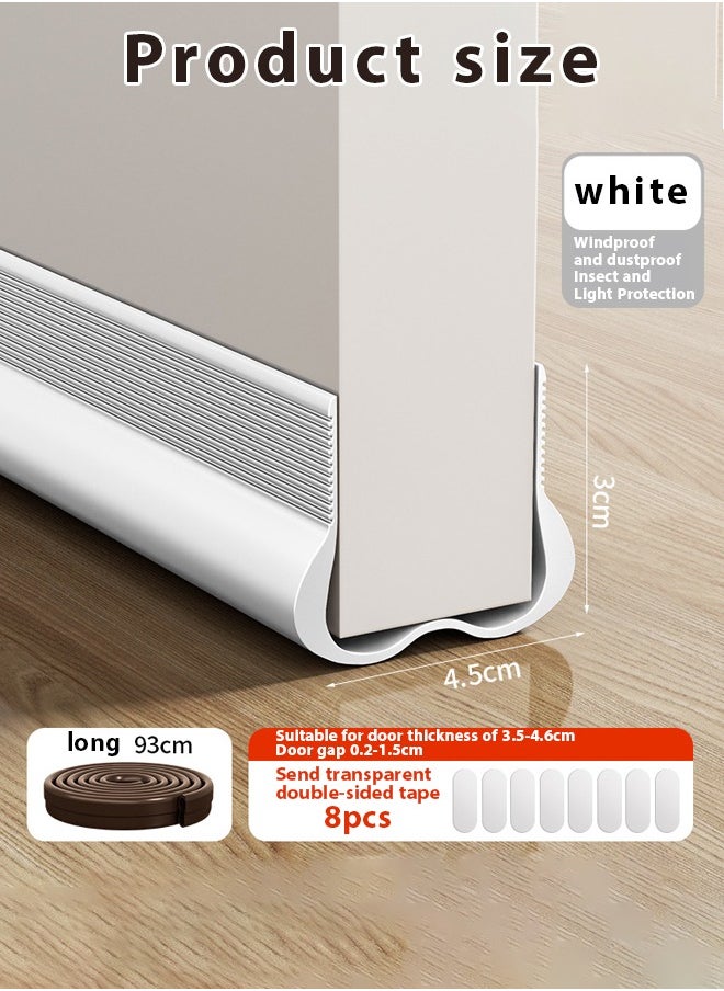 Generic Draft Stoppers,Door Draft Stopper,door gap windbreak strip, door bottom sealing strip, door frame, glass door, weatherproof door bottom gap strip,Door Sweep for Exterior & Interior Doors,Noise reduction sealing strip ,Bedroom door silent, foot gap barrier strip self-adhesive,93CM  ﻿Length Under Door Seal  - Image 2