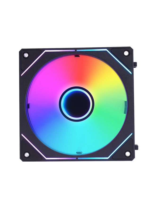 Play Jia Wanjia Xingchen Pro Building Block Fan, Black, Single Pack, 12cm Water Cooling Case Fan Module, Wireless Splicing/argb Light Synchronization/pwm Temperature Control - Image 4