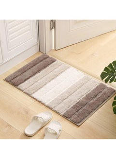TYCOM Tycom Bathroom Rugs Bath Mat Non Slip Fluffy Soft Plush Microfiber Shower Carpet Rug Washable Non-Slip Carpet Mat for Bathroom Floor 50 By 80 CM Beige.  - Image 1