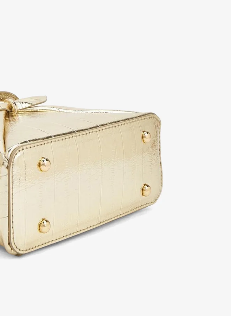 Celeste GOLD Bow Accent Crossbody Bag With Top Handle for Women | Best Price UAE