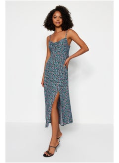 Multicolored Tie Detailed Strappy Woven Dress TWOSS23EL02440