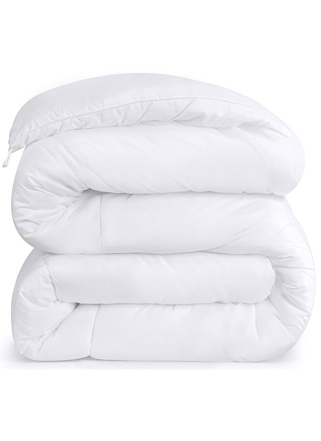 erorex Comforter All Season Comforters Queen Size Plush Siliconized Fiberfill White Bed Comforter Box Stitched  - Image 4