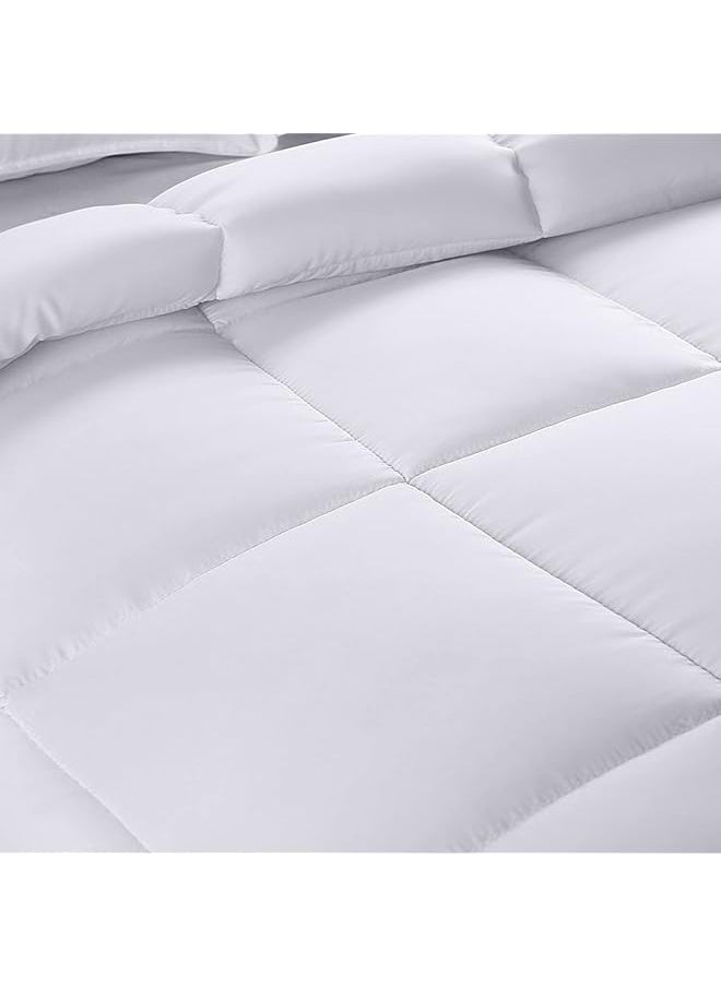 erorex Comforter All Season Comforters Queen Size Plush Siliconized Fiberfill White Bed Comforter Box Stitched  - Image 5