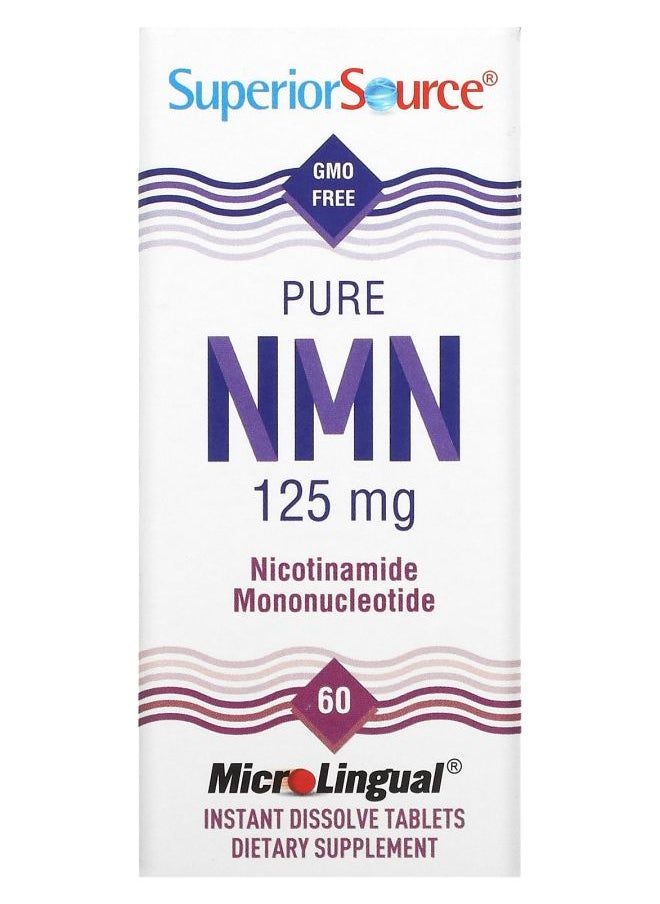 Superior Source Pure NMN 125 mg 60 Instant Dissolve Tablets 