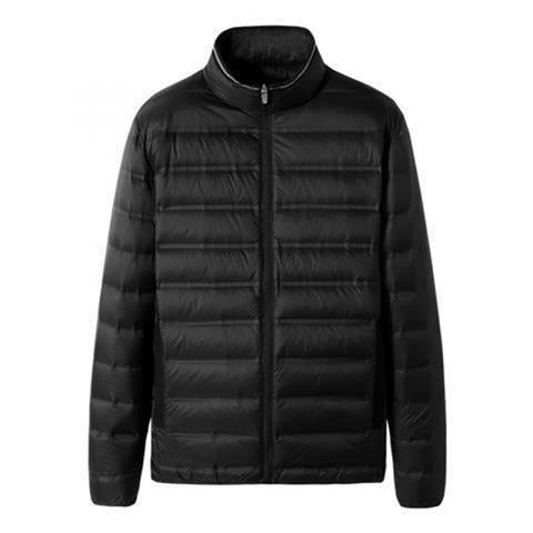 Plus Size Lightweight Down Jacket for Men Black (high quality) 