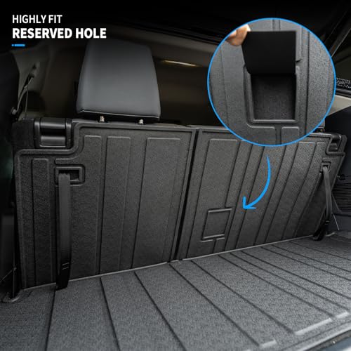 Bomely Floor Mats Compatible with 2020-2025 Toyota Highlander Cargo Liner Back Seat Cover Hybrid Fuel 2024 7 Seats Highlander Accessories (2020-2025,Floor Mats+Trunk Mat with Backrest Mat) - Image 5