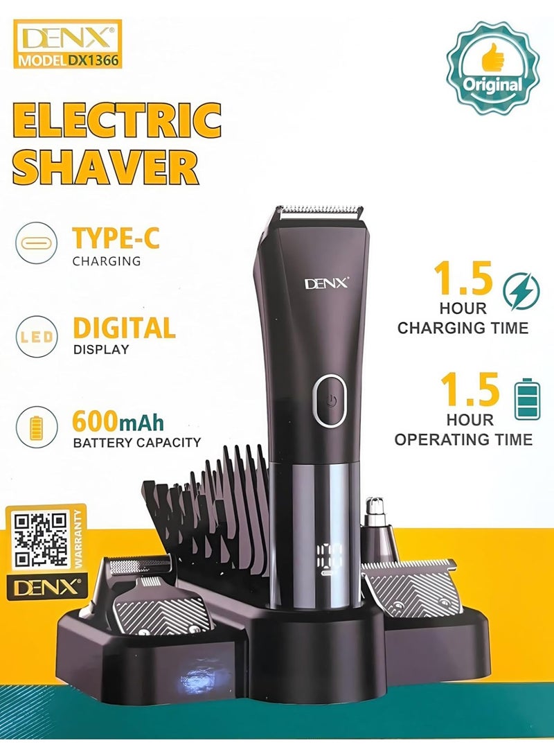 Denx Rechargeable Hair Clipper & Beard/Nose/Ear Trimmer DX1366 - Image 2