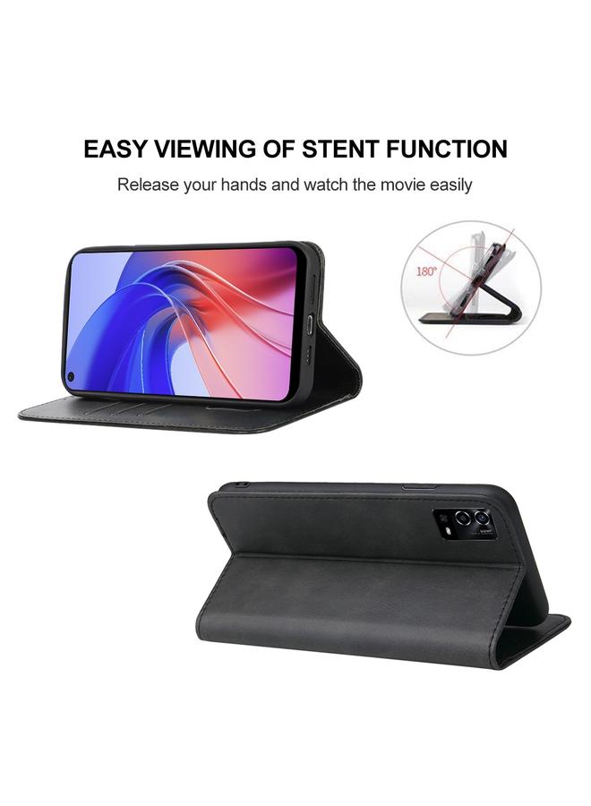 S-TOP Case For OPPO A55 Magnetic Closure Leather Phone Case - Image 4