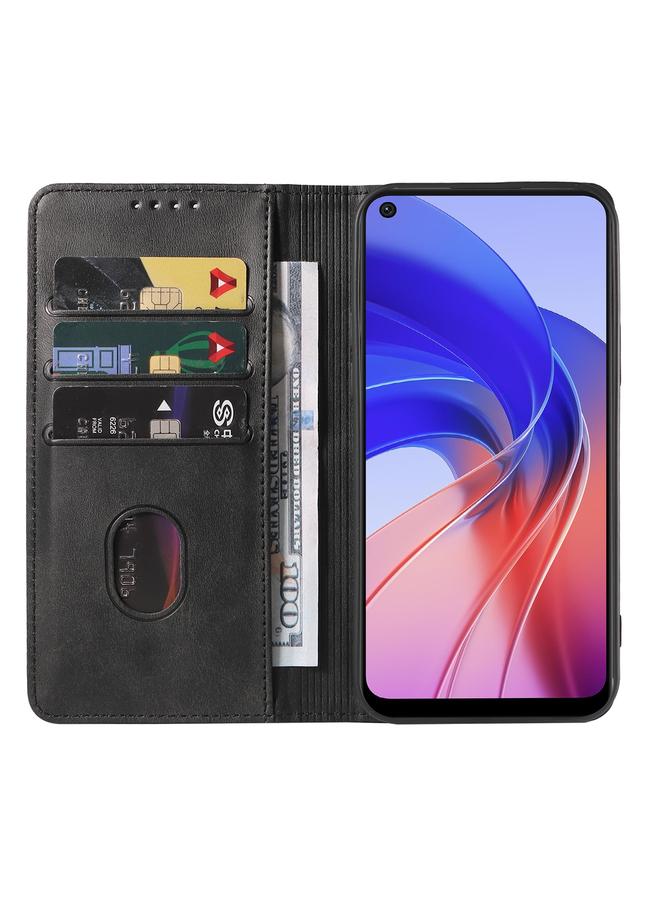 S-TOP Case For OPPO A55 Magnetic Closure Leather Phone Case - Image 3