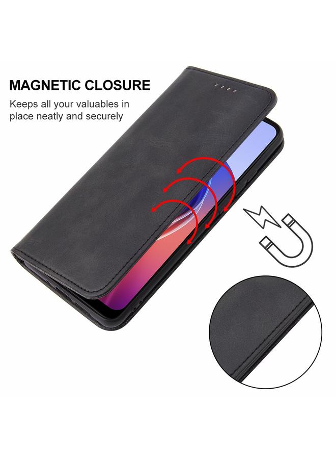 S-TOP Case For OPPO A55 Magnetic Closure Leather Phone Case - Image 5