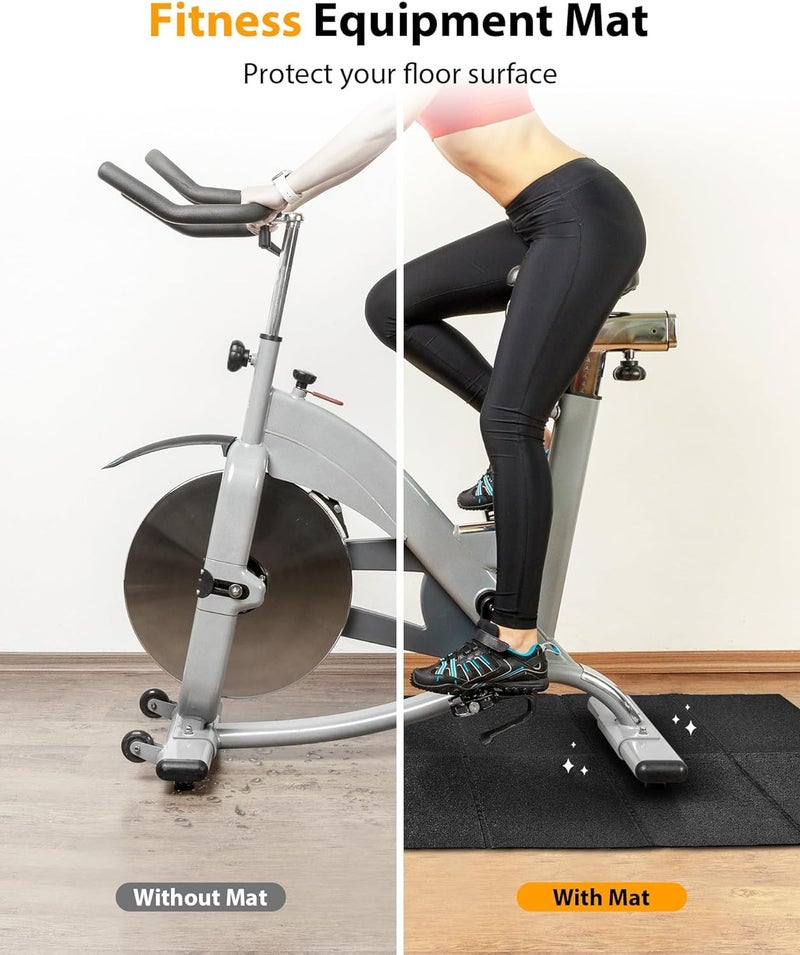 Rellfit Foldable Rubber Treadmill Mat - Exercise Bike Mat with Waterproof Non-Slip Shock Absorption, Exercise Equipment Mat to Protect Floor for Home Gym Workout - Image 4