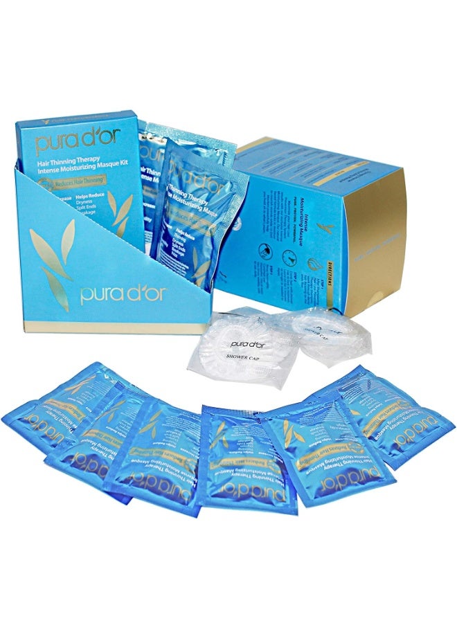 PURA D'OR Hair Thinning Therapy Intense Moisturizing Biotin Masque 1.2oz 8-Pack (9.6oz) Deeply Hydrating Treatment Hair Mask with Caffeine, Catalase for Thicker Hair, Men & Women (Packaging may vary) - Image 2