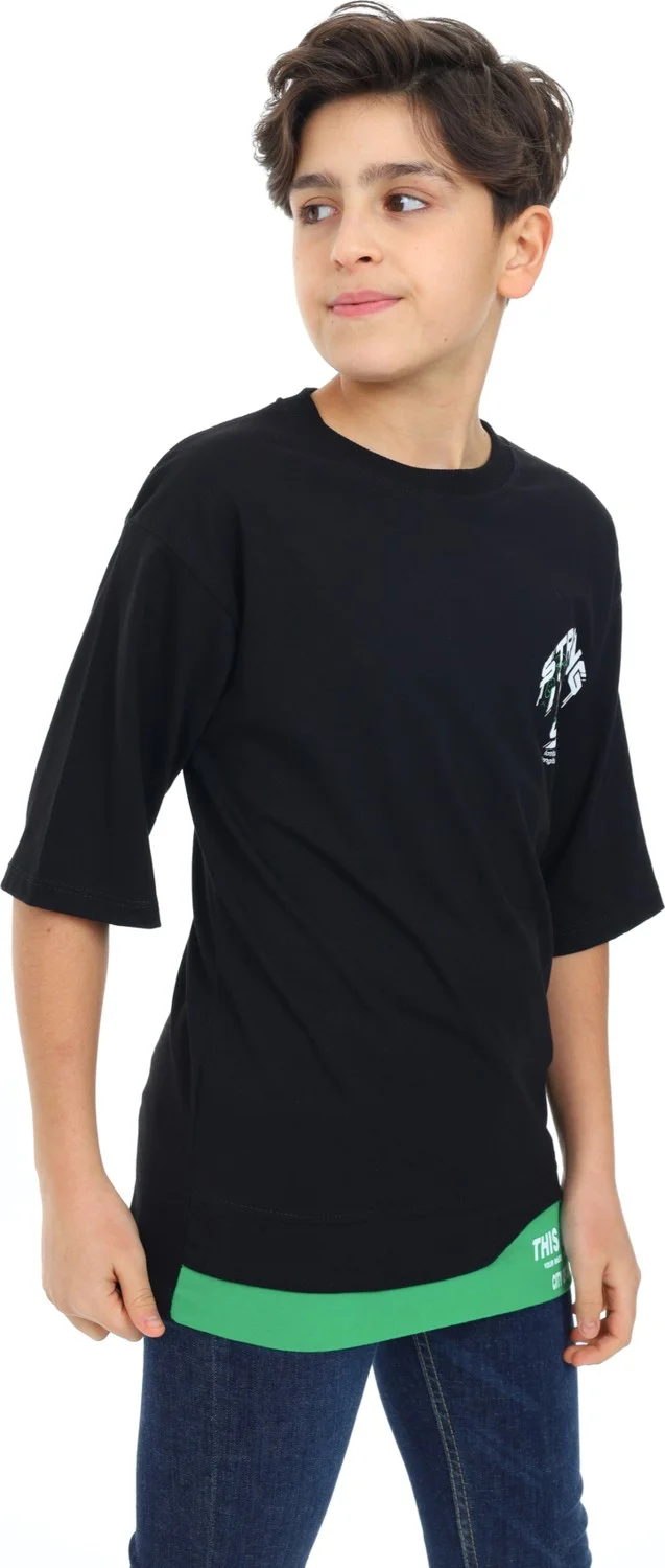 انجلوس جيرلز Boy Garni Detailed Printed T-Shirt 9-14 Years LX7083