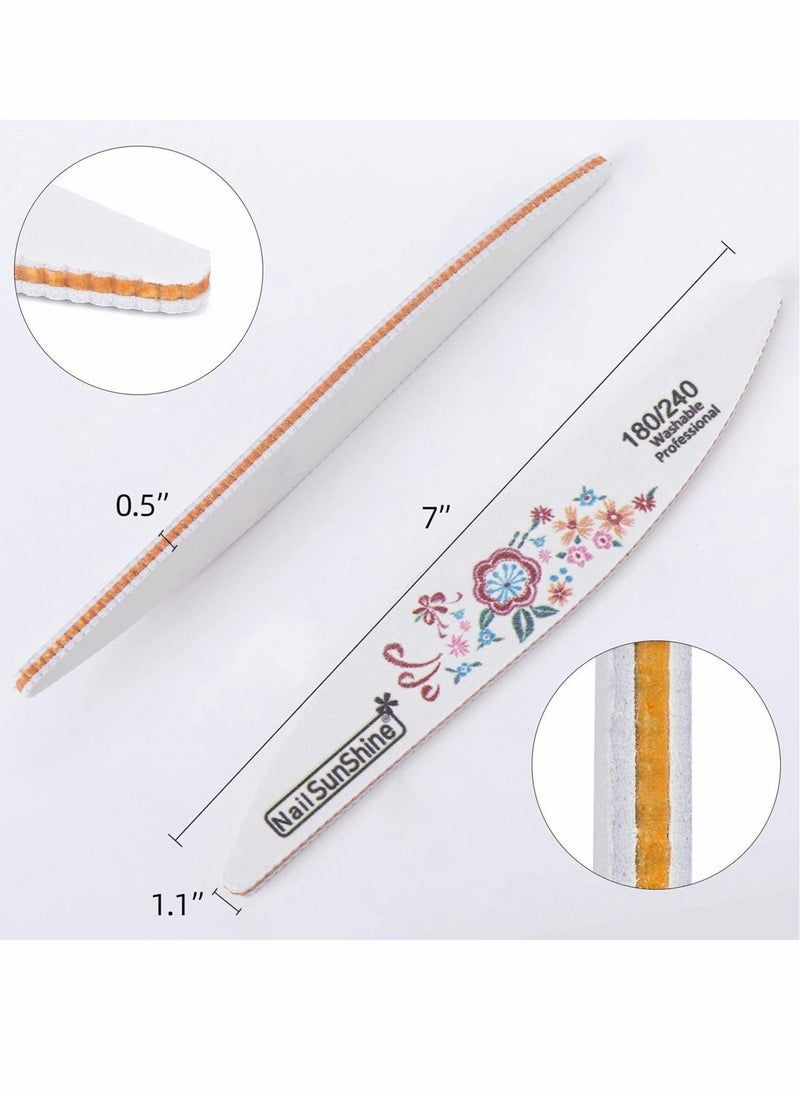 Generic 10 PCS  Grit Acrylic Nail Files for Natural Nails, 180/240 Reusable Nail File Pack Emery Boards for Nails  - Image 3