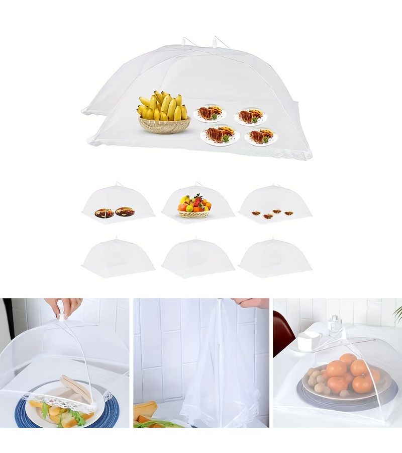 Fine Mesh Foldable Food Storage Net Cover 32cmx32cm for Home Outdoor - Image 4
