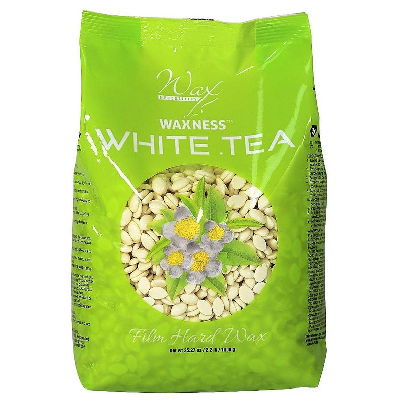 Waxness Wax Necessities Film Hard Wax Beads White Tea Cream 22 Pound