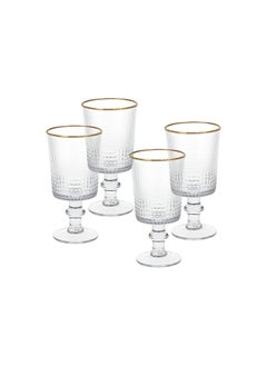 La Mesa 4 Pcs Juice Glass Set With Gold Rim  - Image 2