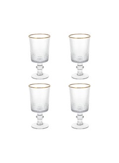 La Mesa 4 Pcs Juice Glass Set With Gold Rim  - Image 3