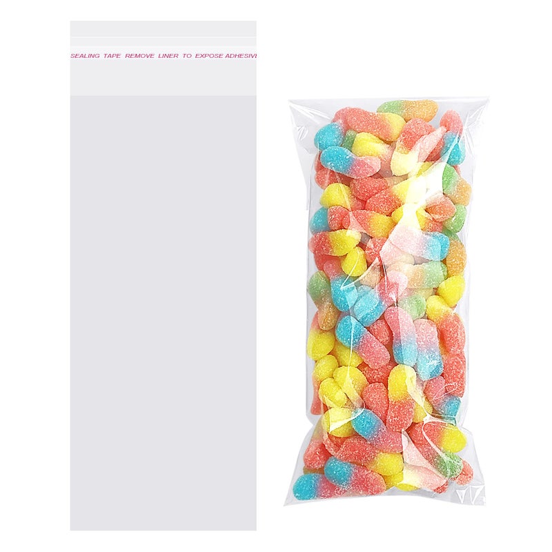 Morepack Self Sealing Cellophane Bags Self Adhesive,3x7 Inches Clear Resealable Cellophane Bags 200 Pieces - Image 1