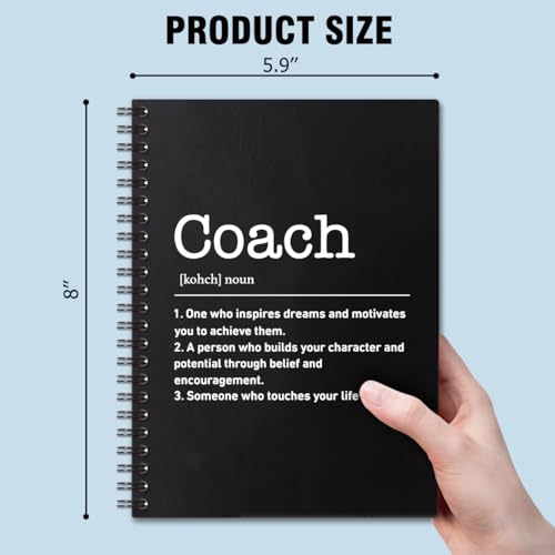 QYUVK Coach Definition Hardcover 160 Pages Blank Spiral Notebooks, Coach Appreciation Gifts, Thank You Gift for Coach Teacher Coworker Colleagues, Going Away Gift for Coach Supervisor Mentor - Image 2