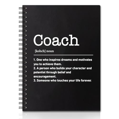 QYUVK Coach Definition Hardcover 160 Pages Blank Spiral Notebooks, Coach Appreciation Gifts, Thank You Gift for Coach Teacher Coworker Colleagues, Going Away Gift for Coach Supervisor Mentor - Image 1