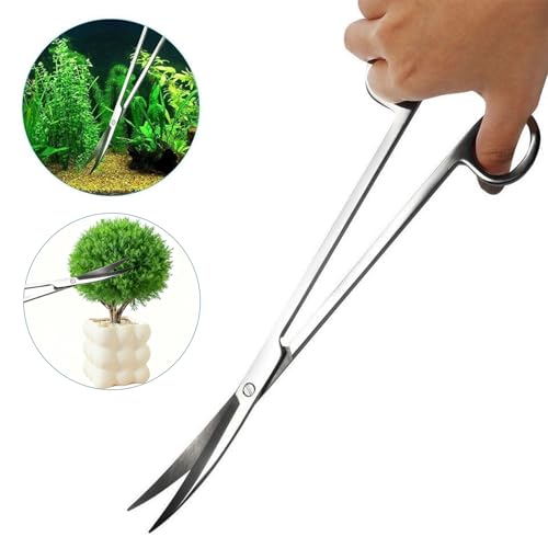 Carefree Fish Aquarium Gravel Cleaner 15~30In Multi-Functional Syphon Feeding Tube Upgraded Turkey Baster Stainless Steel Long Tweezers Long Scissors Long Base Leveling Shovel - Image 5